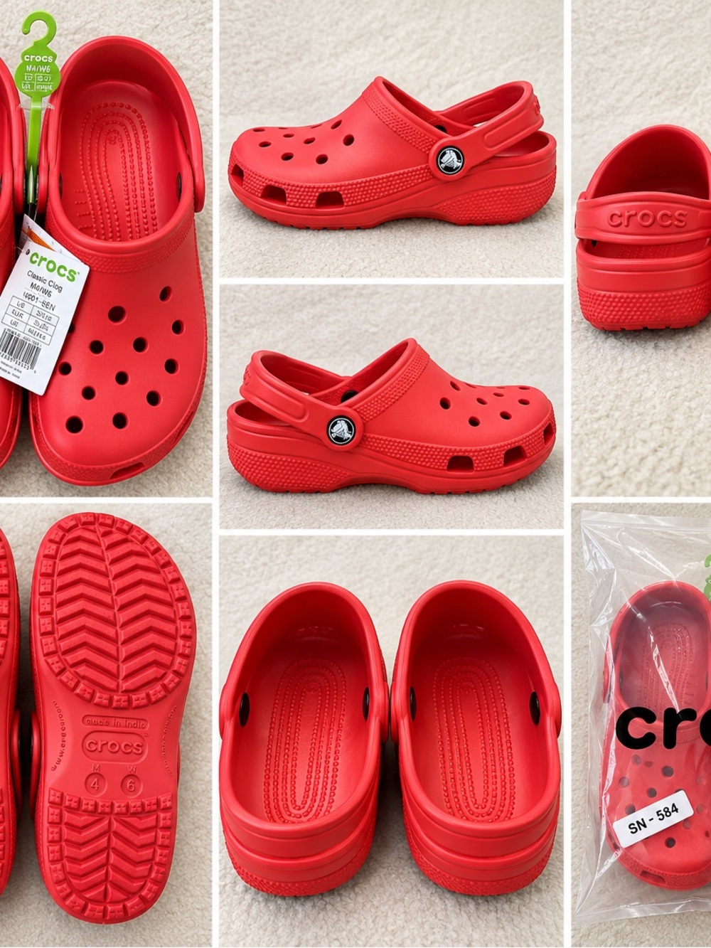 CROCS woman’s Classic Clog in Bright Red